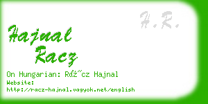 hajnal racz business card